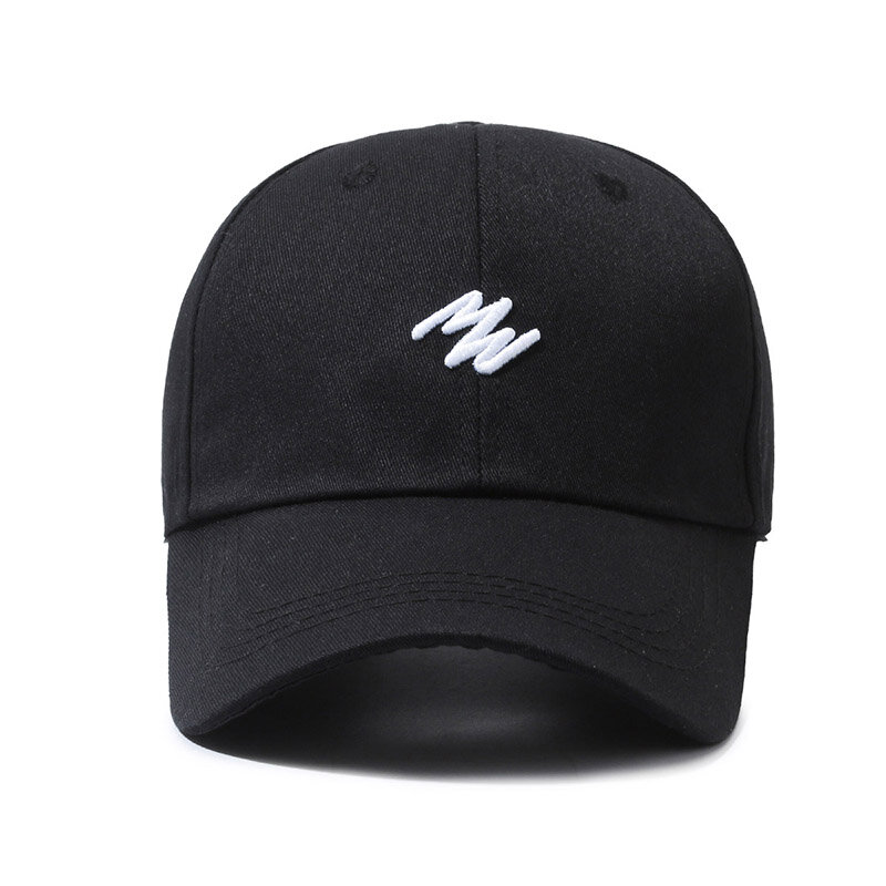 3D Embroidered "MN" Simple Korean Design Baseball Cap for Men and Women with adjustable buckle, capable of casual outdoor activi