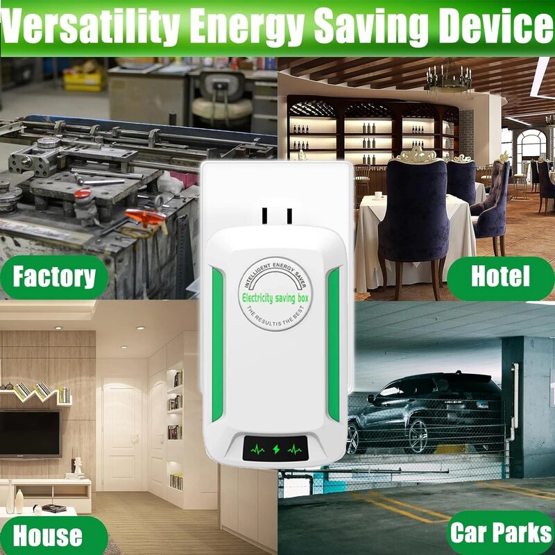 Boîte d'économiseur d'énergie domestique, facteur de puissance de prise, économiseur d'énergie, adaptateur, 90V-250V, US, EU, UK
