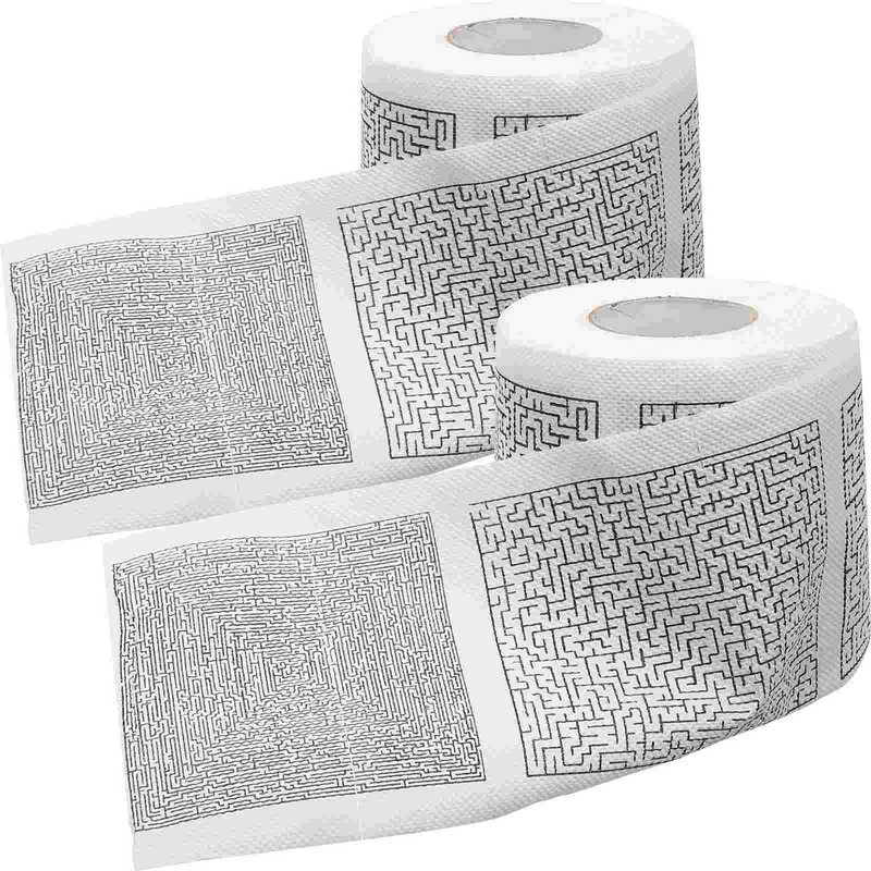Boîte Complète de Papier Toilette à Motif de Labyrinthe Drôle, Serviettes Ménagers Abordables