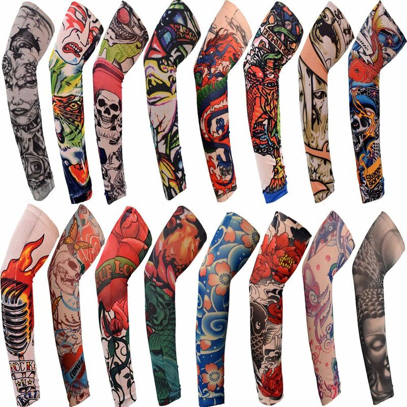 1Pcs Warmer New UV Protection Basketball Outdoor Sport Arm Cover Sun Protection Tattoo Arm Sleeves Flower Arm Sleeves