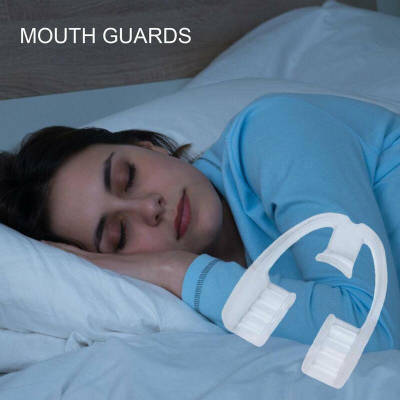 Anti-ronco protetor bucal para o sono noturno, eliminar o cuidado do sono, Bruxism Aid, ronco moer os dentes, parar o bocal do corpo, D9i8, 1PC