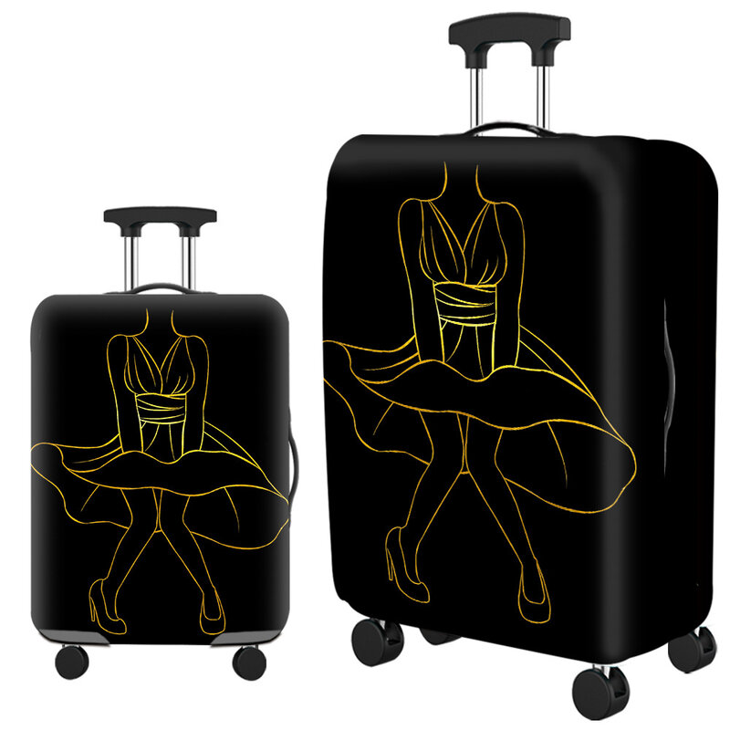 Optics-Juste de protection élastique pour bagages, housses de valise, housse de chariot, accessoires de voyage, fermeture éclair imbibée, sac de 18 à 32 pouces