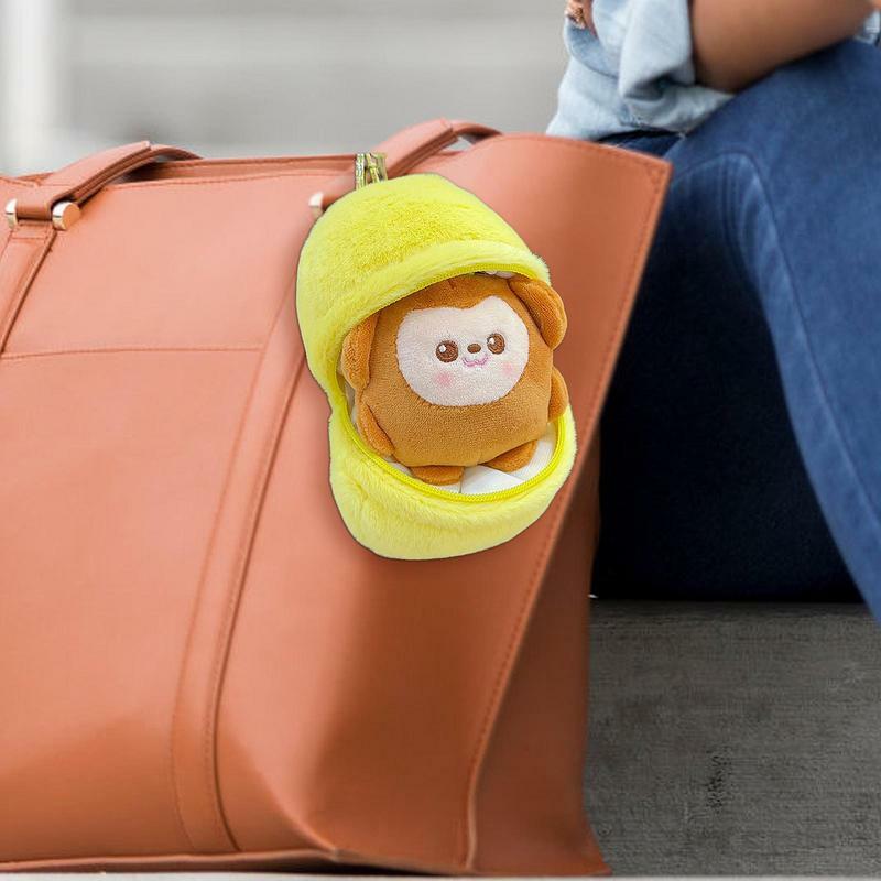 Cute Animal In Fruit Keychain Goodie Bags Pendant Doll Creative Fruit Baby Plush Toy For Children's Girls Birthday Gifts