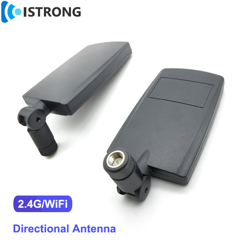 Antena plana direccional WiFi 2,4G, amplificador de largo alcance 13dBi, amplificador de señal de teléfono móvil 2400-2500M SMA macho para módem de enrutador