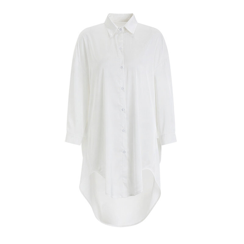 Женская шелковая ночная рубашка, атласная гладкая мягкая ночная рубашка с отложным воротником, ночная рубашка, одежда для сна, свободное удобное нижнее белье