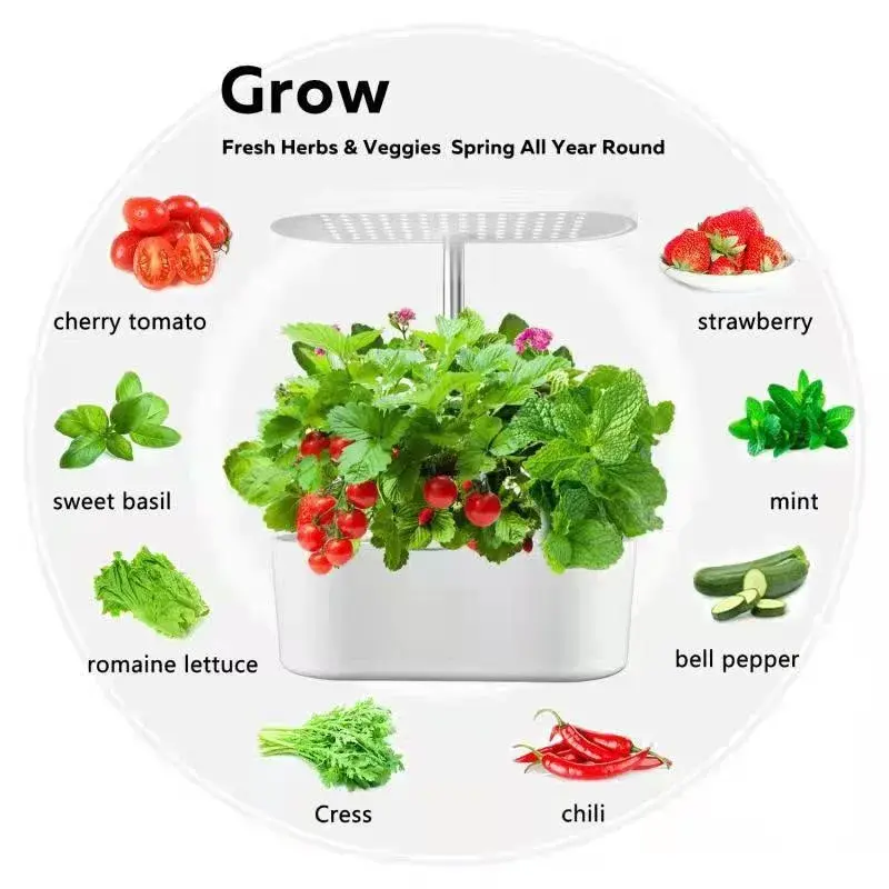 Система гидропонного выращивания, оборудование для выращивания овощей и фруктов в помещении, яркий умный гидропонный цветочный горшок, оборудование для сада