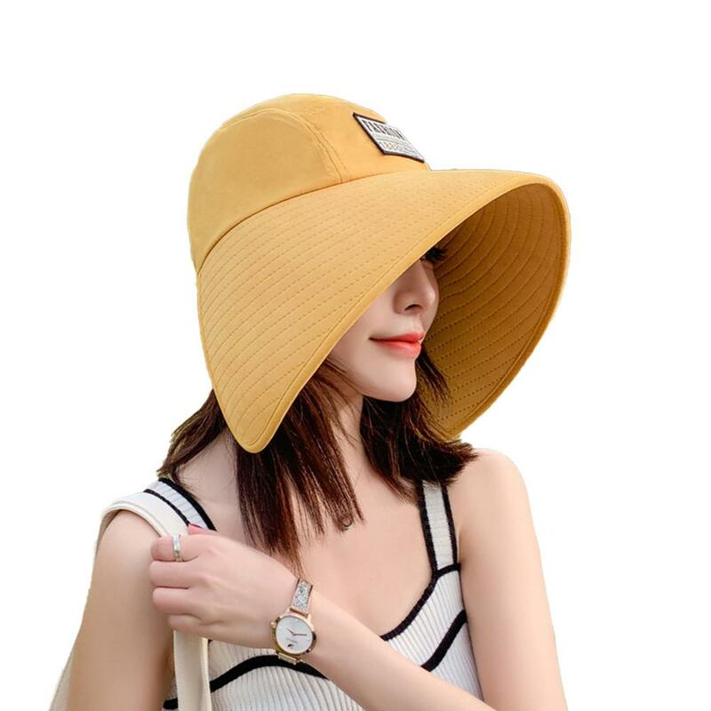 Topi musim panas modis untuk pelindung matahari topi ember warna-warni wanita topi kubah perjalanan kerai bersirkulasi X4X0