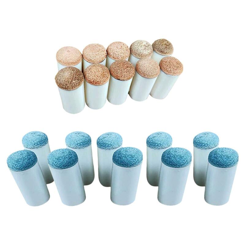 10x Lightweight Billiard Pool Cue Tips Replacement Part for Billiards Lovers