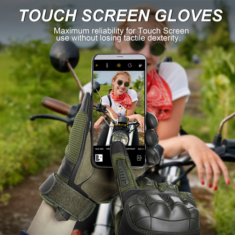 Militaire Tactische Touch Screen Handschoenen Pu Leer Volledige Finger Glove Airsoft Paintball Fiets Jacht Wandelen Fietsen Mannen Wanten