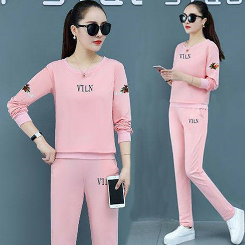 2024 Spring New Sports Women's Set Fashion Loose Korean Spring Casual Wear Hoodie Two-piece Set for Women