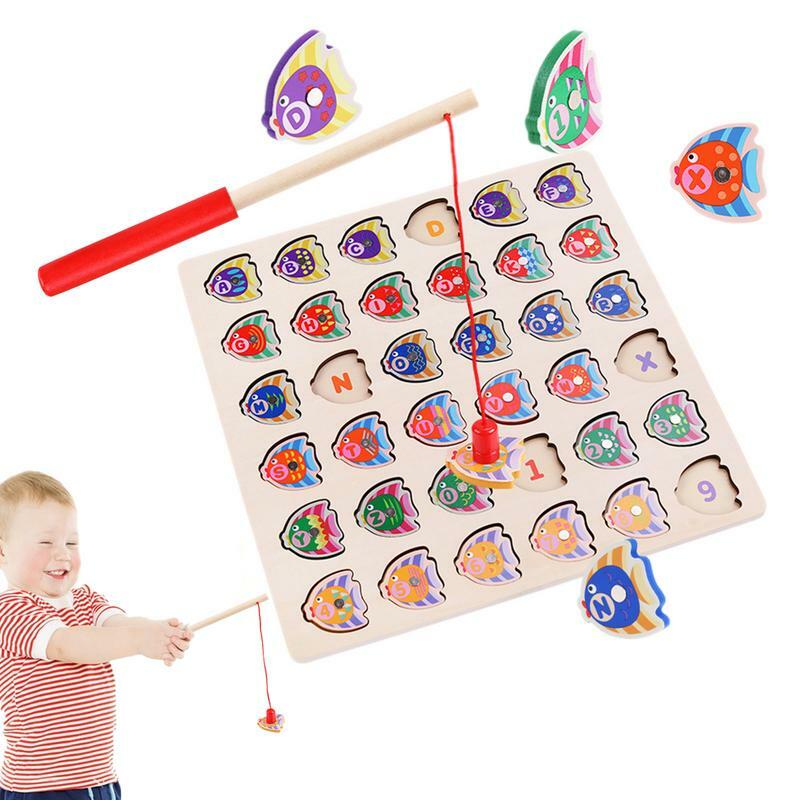 Forma pesca smistamento Montessori abbinamento giochi da tavolo forma ordinamento Puzzle educativo pesca in legno conteggio apprendimento Board