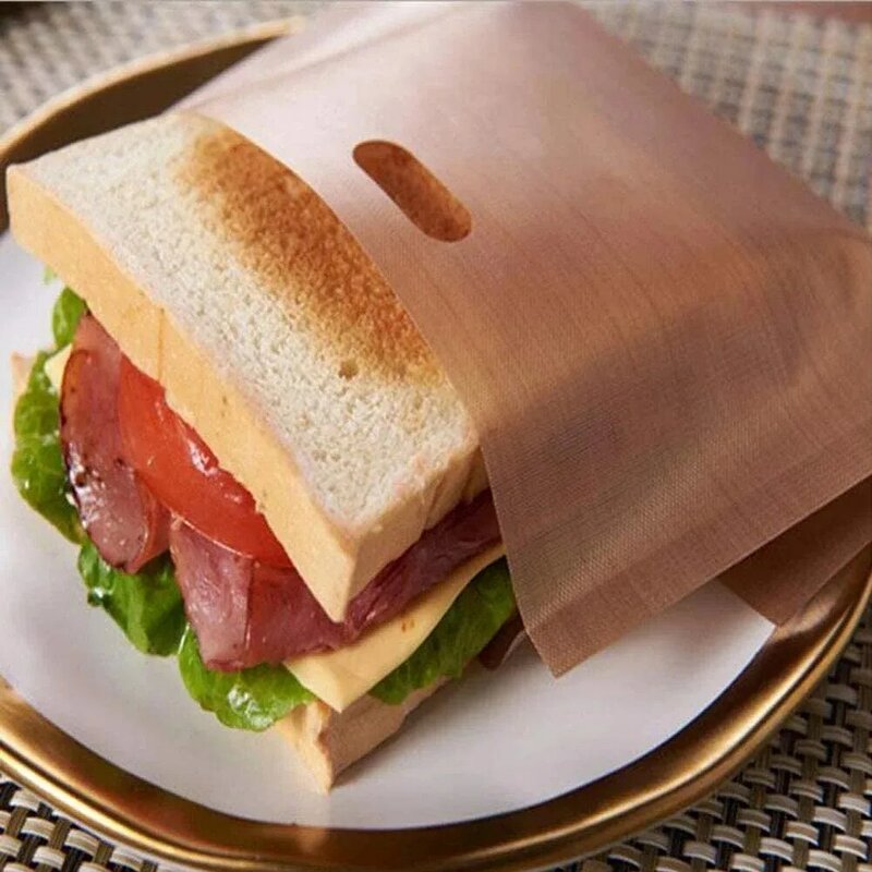 Tas Sandwich dapat digunakan kembali Tahan suhu tas kue tas tidak lengket tas roti aksesoris memasak tas peralatan khusus baru