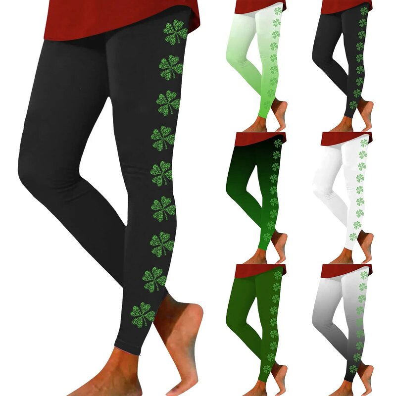 Женские праздничные леггинсы с забавным принтом, праздничные облегающие рождественские колготки с высокой талией и брюки, женская одежда для дома
