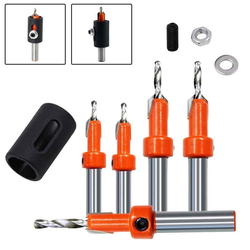 Accessories Drill Stopper Drill Bit 2.8/3.2/3.5/4 For Woodworking Drilling Shank: 8mm Power Tools Countersink Drill Bit