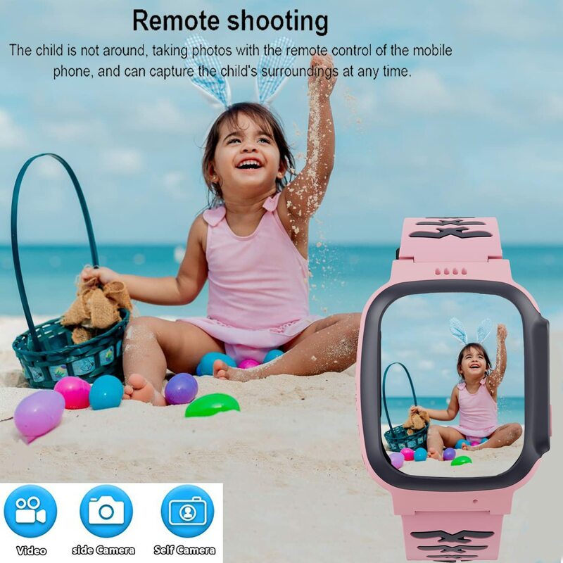 أطفال ساعة ذكية مقاوم للماء Smartwatch للأطفال بنين بنات مع شاشة تعمل باللمس كاميرا إنذار SOS دعوة الموقع المقتفي بطاقة Sim