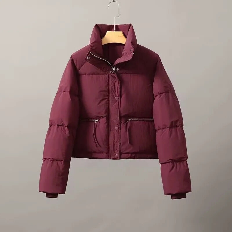 Женская короткая зимняя новая Утепленная стеганая куртка с хлопковой подкладкой Женская Корейская версия свободная стеганая куртка