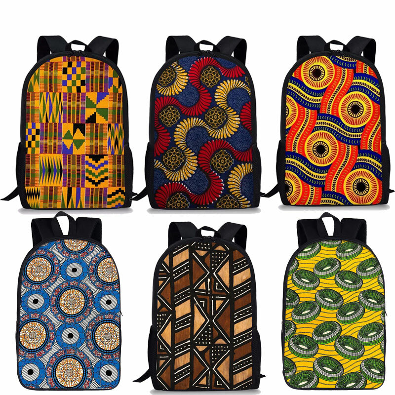 Tas sekolah Amerika Latin untuk anak-anak, tas sekolah dasar motif tradisional Afrika, tas ransel anak siswa, tas buku anak perempuan