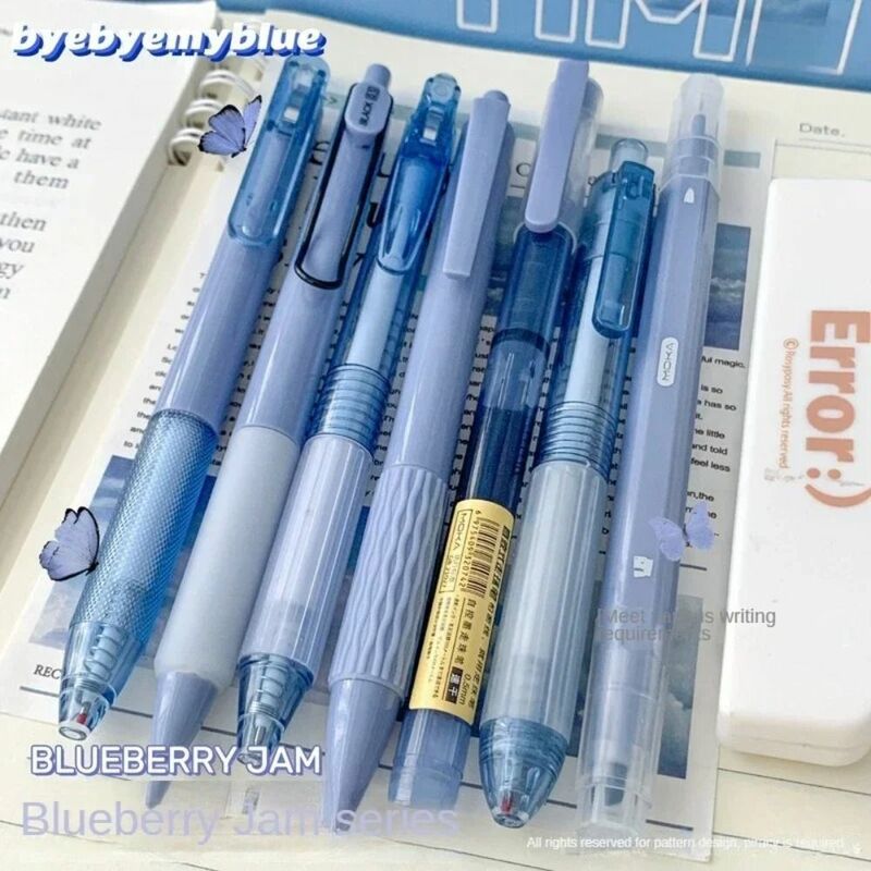 7 pz/set penna Gel con inchiostro ad asciugatura rapida regalo creativo penna neutra con punta a ST Set di penne per evidenziatore specifico per studenti ufficio scolastico