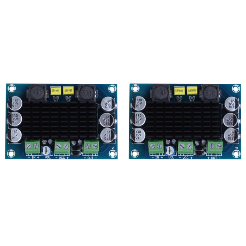 Placa de amplificador de potência de áudio digital para carro, canal mono, 2X DC, 12V-24V, TPA3116, D2, 100W