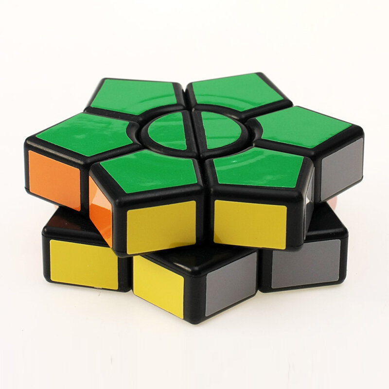 Cubo mágico Hexagonal de 2 capas con forma de rompecabezas, juego de Cubo mágico de velocidad, juguetes educativos para niños