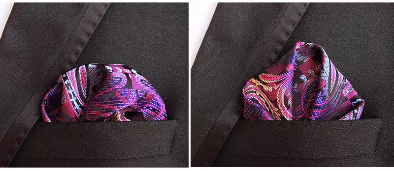 Pañuelo de bolsillo cuadrado de Cachemira Floral para hombre, traje de moda, pañuelo de toalla de pecho para fiesta de boda, 25x25CM