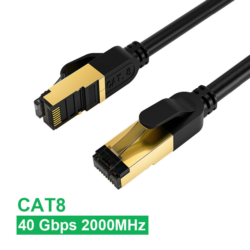 Cable Ethernet de alta velocidad para juegos, Cable de red de Internet Cat8, 40Gbps, 2000MHz, Cat 8, 20 m, 5m, Rj45, 20metros, 20 m, Lan