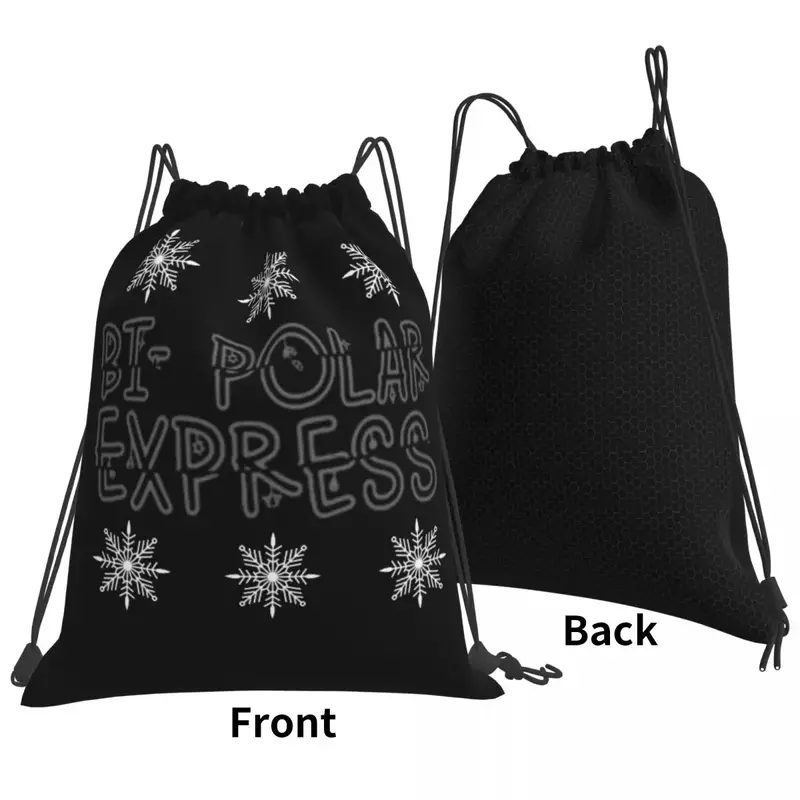 The Polar Express Backpacks Multi-function Portable Drawstring Bags Drawstring Bundle Pocket Sports Bag Book Bags For Travel