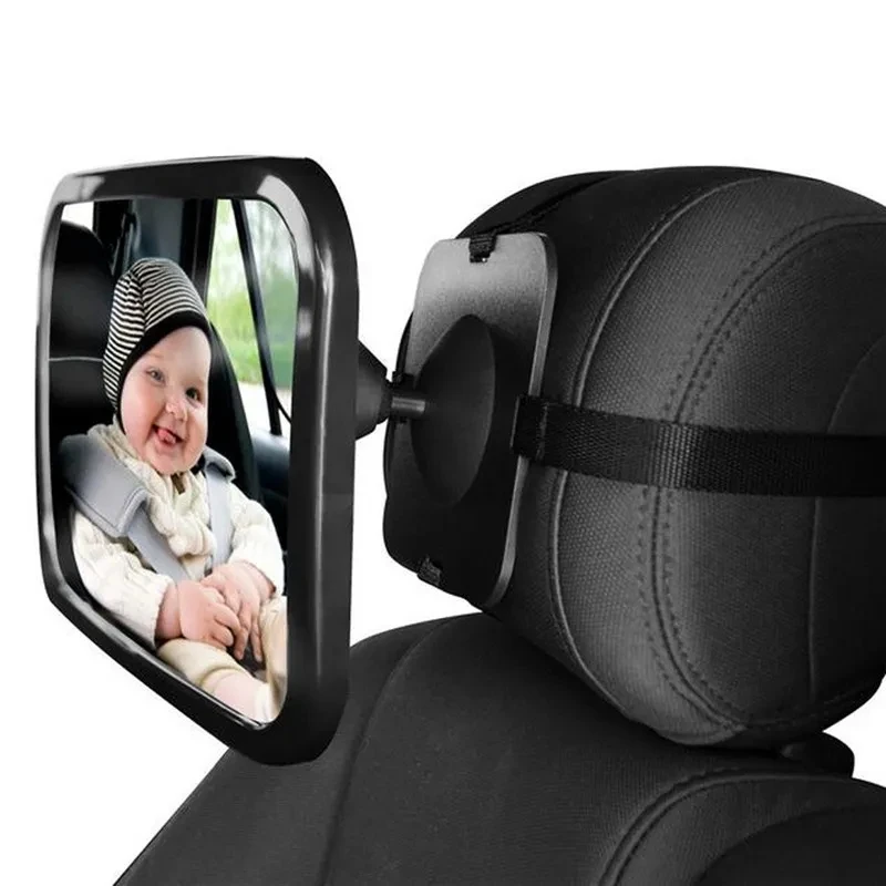 Adjustable wide car rear seat mirror infant child seat car safety mirror observation lens pillow car interior styling