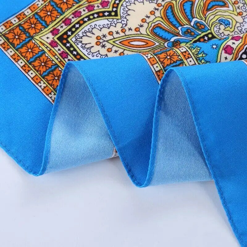 Pañuelo cuadrado multiusos de algodón de estilo Hip Hop, pañuelo colorido de Cachemira, diadema