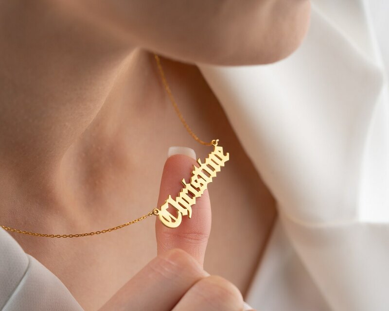 Personal isierte benutzer definierte Name Halskette für Frauen kursiven Brief Anhänger Edelstahl Schmuck Männer Kette Choker Kragen personal izado