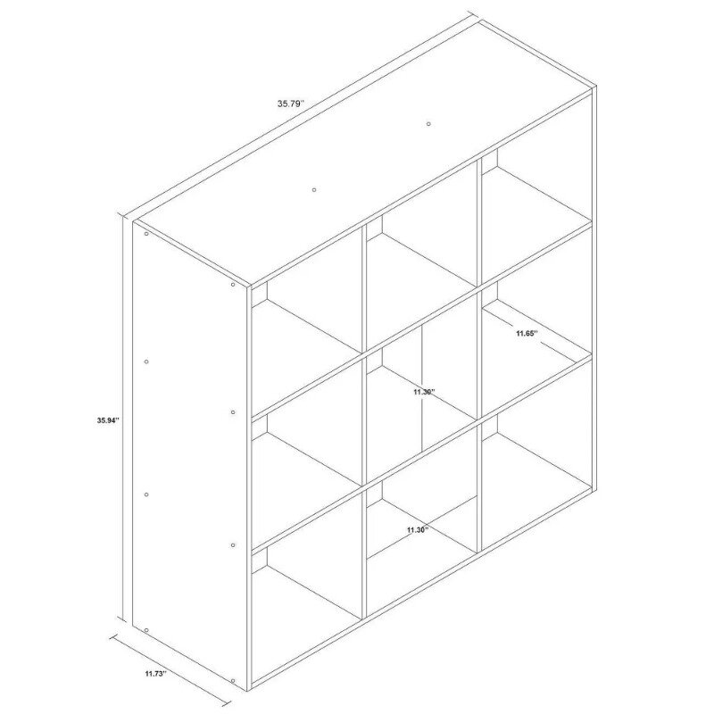 Estantería organizadora de 9 cubos, 11 pulgadas, fácil montaje