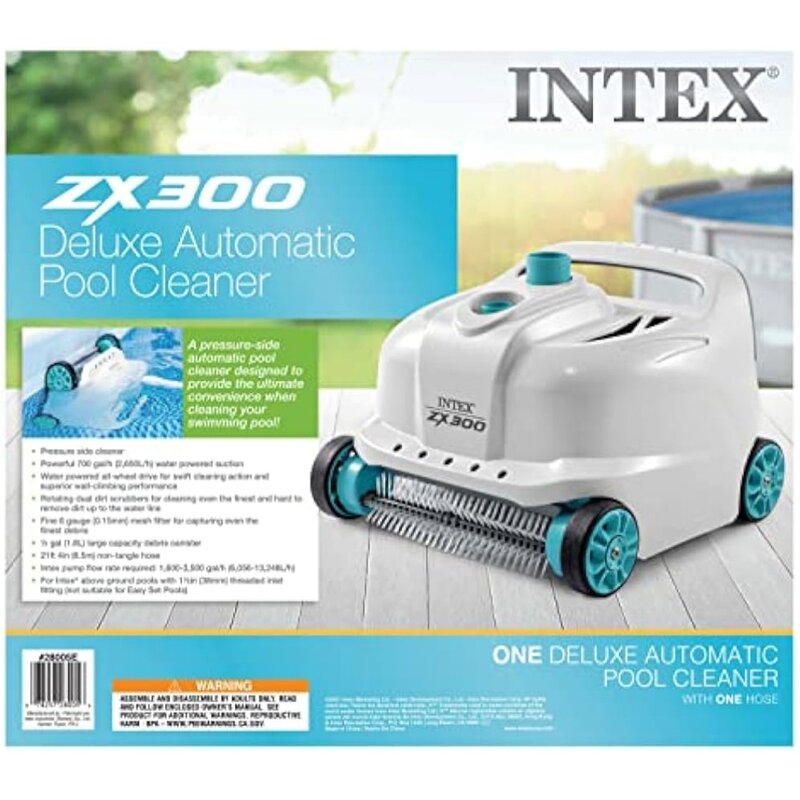 Detergente automatico per piscina fuori terra Deluxe a pressione: per piscine più grandi-pulisce i pavimenti e le pareti della piscina rimuove i detriti