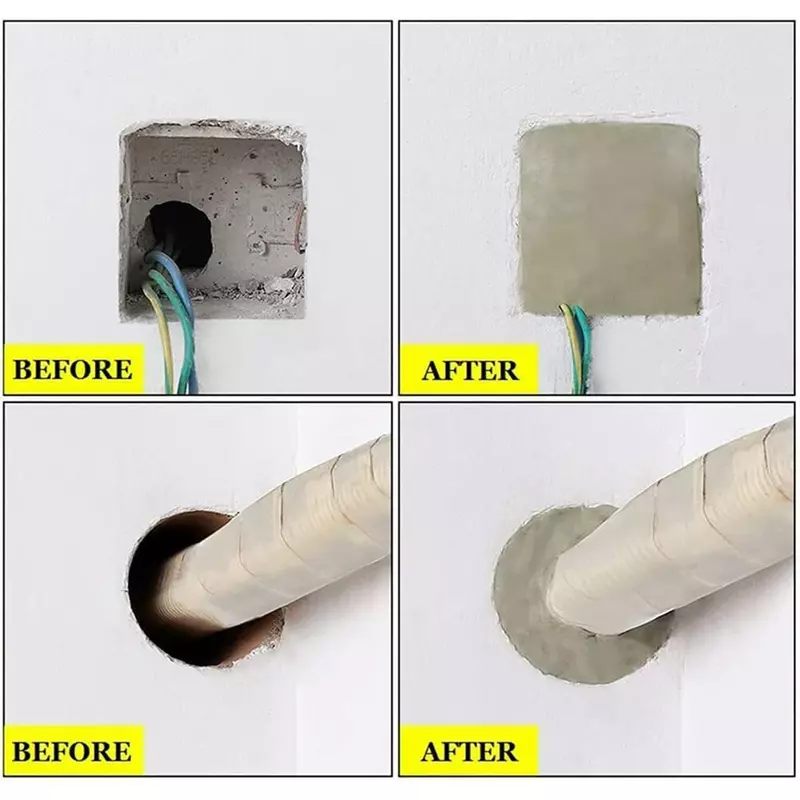 1/4 buah penutup penyegel lubang dinding semen penutup Sealant tanah liat retak tahan Air perbaikan AC lubang selokan Sealing Mending