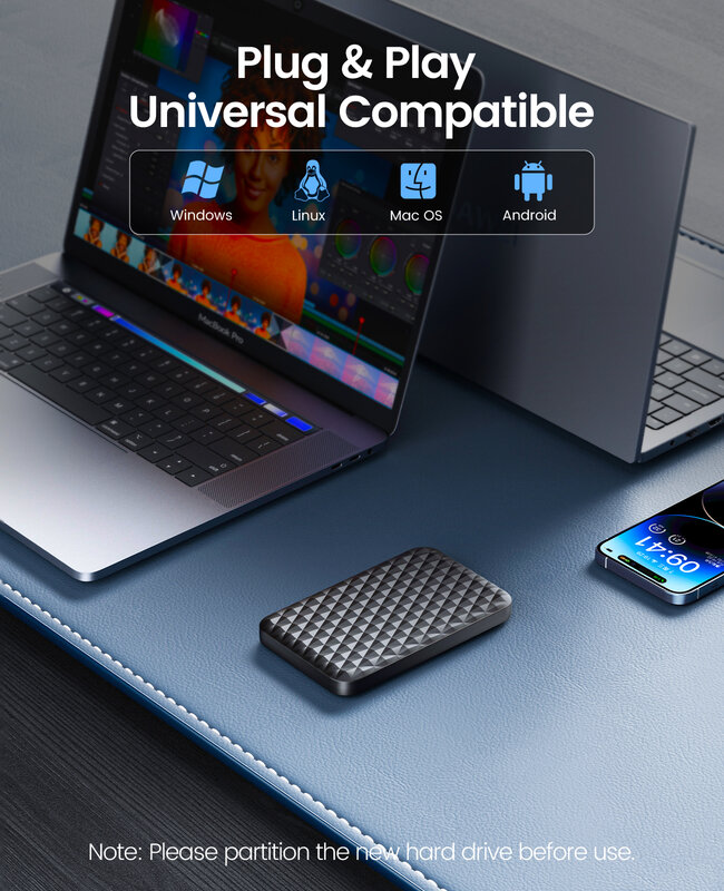 Orico-Adaptador de disco duro externo SATA a USB, carcasa sin herramientas, HDD SSD 9,5 mm, 7 mm, 2.5", 5Gbps