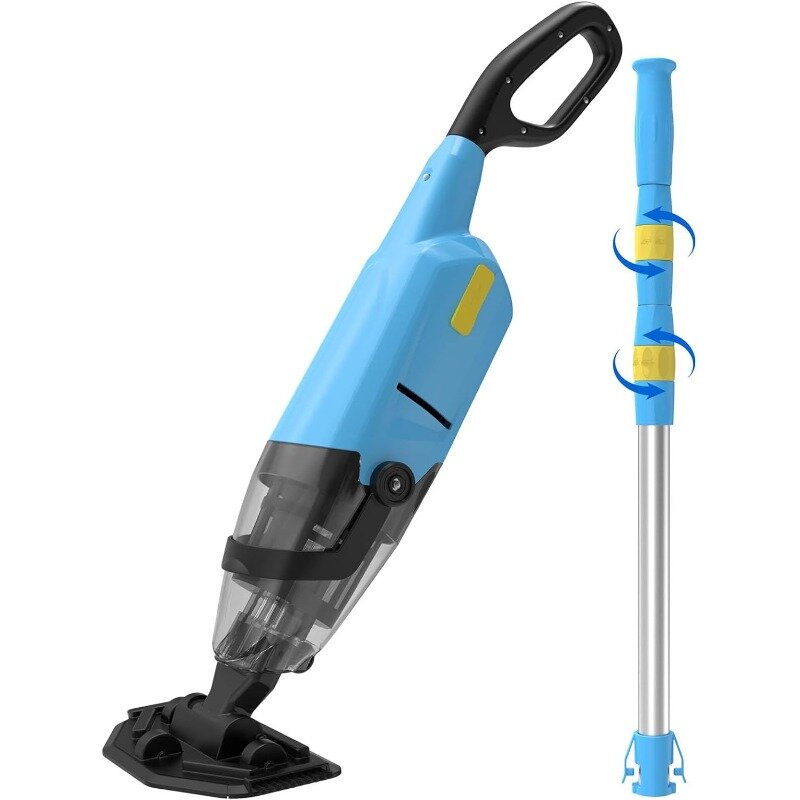 Efurden Cordless Pool Vacuum, Handheld Rechargeable Pool Cleaner with Running Time up to 60-Minutes Ideal