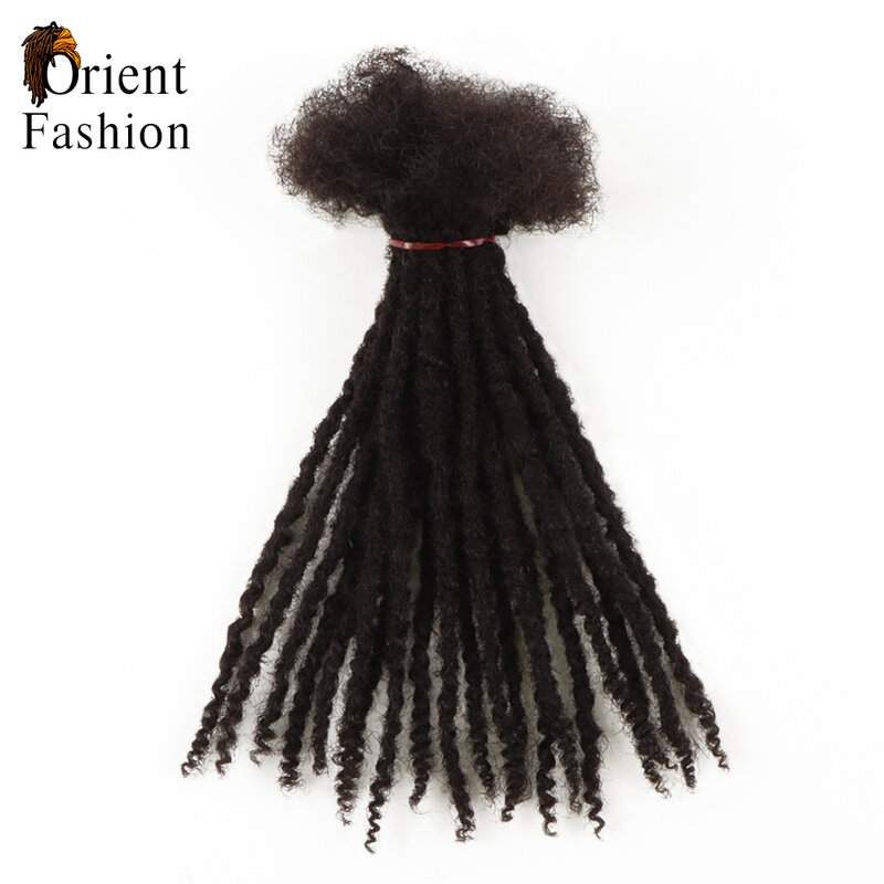 Orientfashion – Extensions de cheveux naturels noirs, type Dreadlocks, avec texture spéciale, pointes enroulées, pointes bouclées, petite largeur