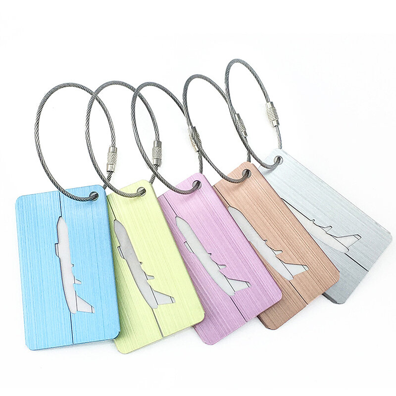 Fashion Travel Luggage Tags Baggage Name Tags Suitcase Address Label Holder Aluminium Alloy Luggage Tag Travel Accessories