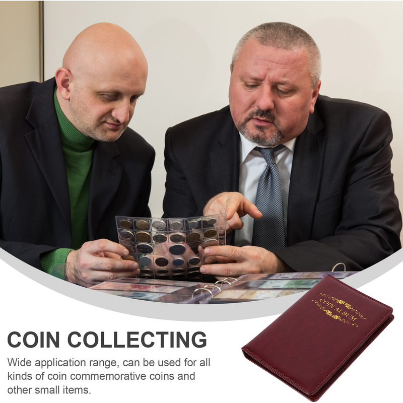 Альбом для коллекции монет, памятный, розовый, черный, защитный, органайзер для монет, фотоальбом для монет