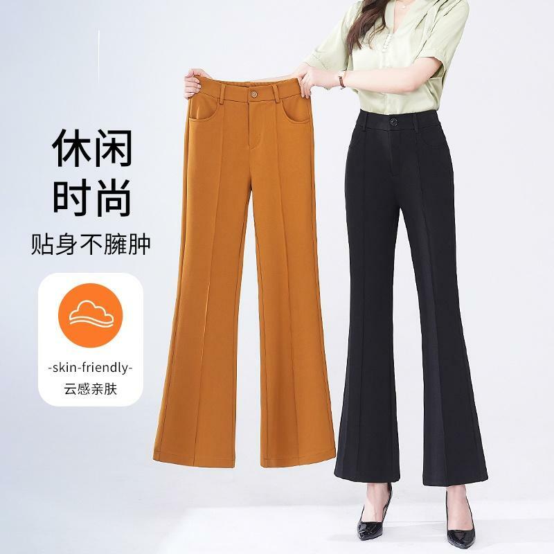 Новые женские брюки, модные классические маленькие штаны, повседневные женские брюки с высокой талией, Индивидуальные брюки палаццо 2024