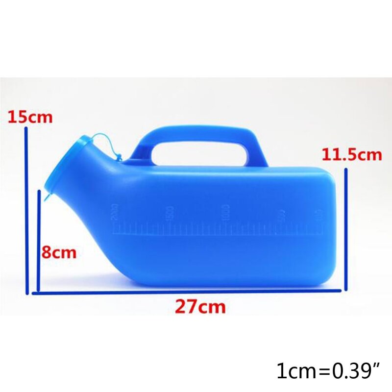 Portable Male Urine Cups Hospital Bed with lid Pee Bottles for Men 2000ml DropShipping