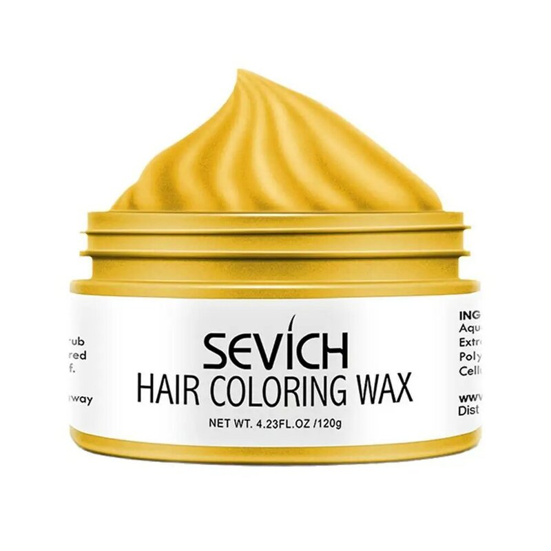 Sevich Temporary Hair Color Wax Men Diy Mud One-time Molding Paste Dye Cream Hair Gel for Hair Coloring Styling Silver Grey X5M1