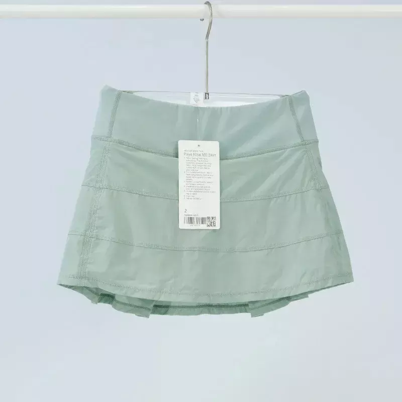 Женская юбка-штаны для йоги 2 в 1, Обнаженная Спортивная плиссированная юбка для занятий йогой, теннисом и фитнесом, с принтом логотипа, для весны и лета