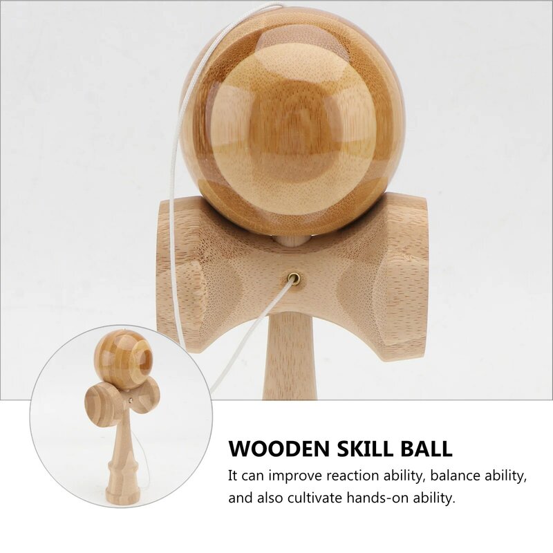 1PC 6CM Kendama in legno divertente abilità di giunzione creativa Kendama Skill Ball per Yard Stadium Home Park Sword Ball