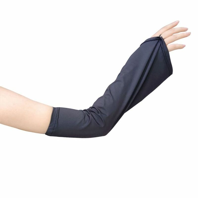 Maniche tinta unita anti-uv copertura del braccio donna maniche del braccio guida maniche per la protezione solare maniche per la protezione solare estiva maniche per il braccio in seta di ghiaccio