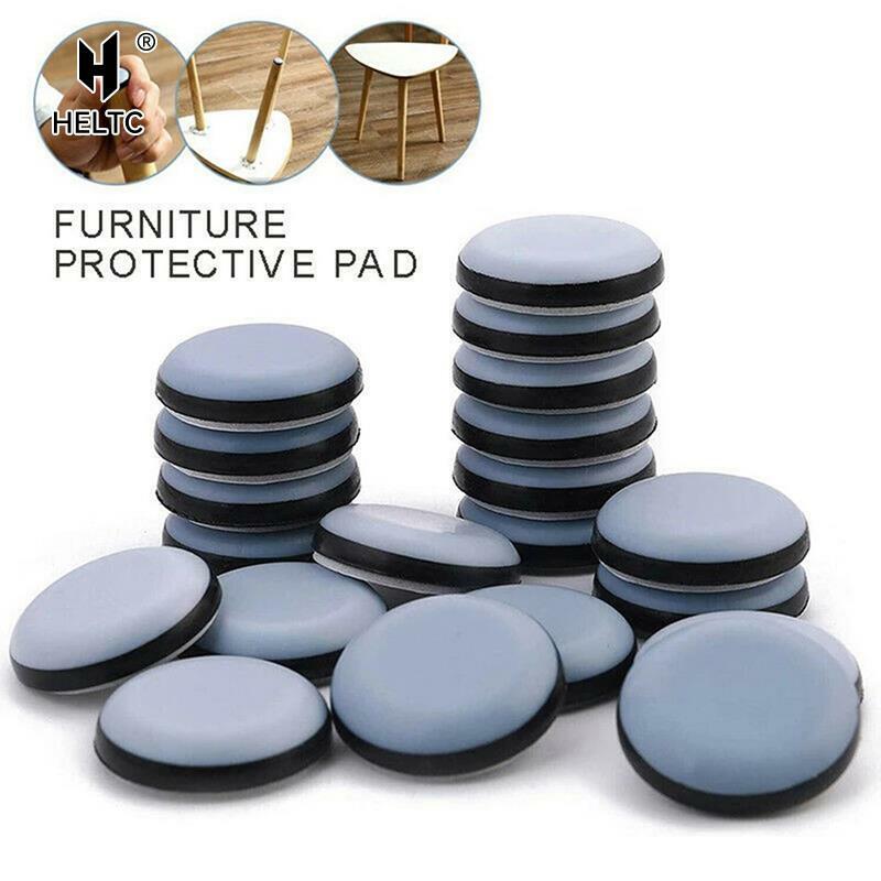 4/8Pcs Furniture Sliders Pads Sliding Block Table Chair Leg Mat Floor Protector For Hardwood Rug PTFE