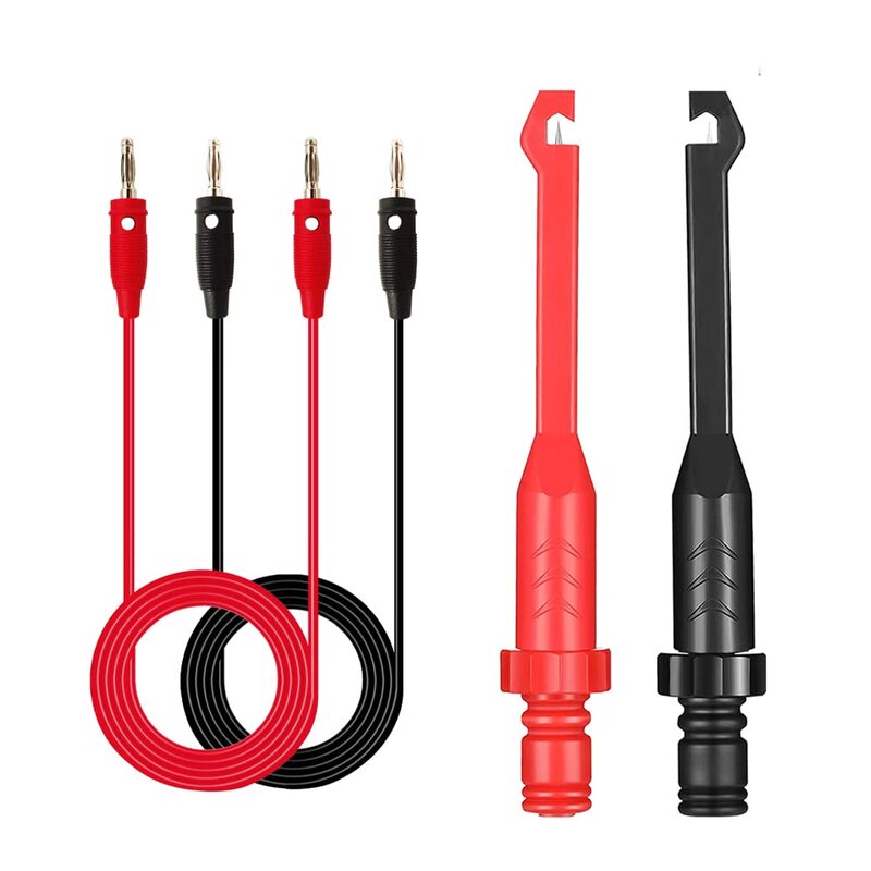 KAWISH 2PCS Multimeter Test Leads Set Automotive Wire Piercing Probes Insulation Back Probes for 4mm Banana Extended Test Cable