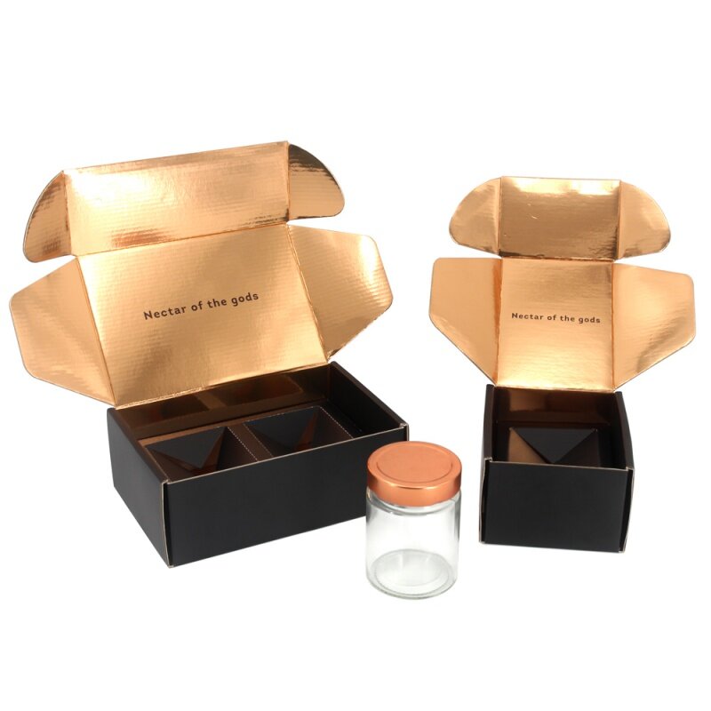 Customized productCustom high quality strong cardboard honey packing box honey jar shipping packaging box