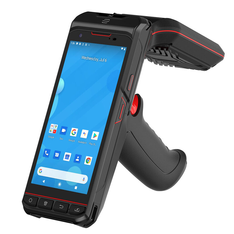 Android PDA Handheld Barcode Scanner, Leitor RFID UHF, 1D, 2D, MT6762, CPU Octa Core, 4G Lte, 4GB, 64GB, 5.5 ", Terminal de Dados