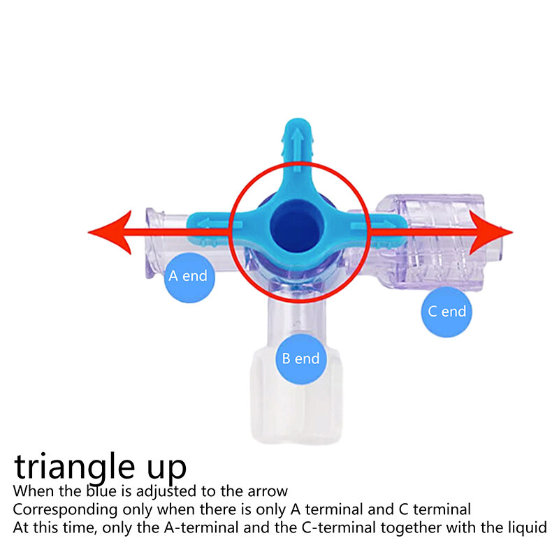 1PCS Plastic Three Way Stop Cock For Clinical Hospital Luer Lock Adapter 3 Way Stopcock Flexible T-Connector Extension Tube