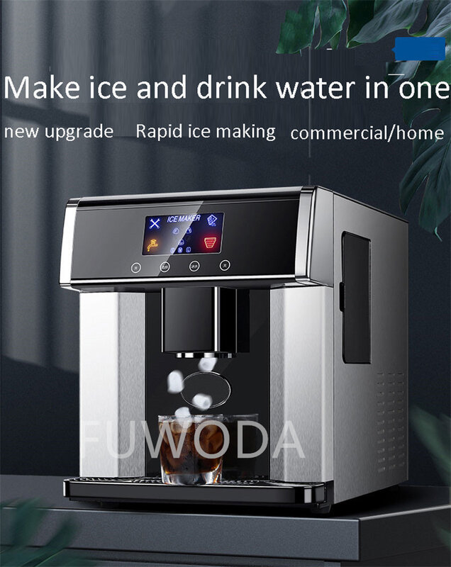Mesin es silinder peluru otomatis dengan mesin pembuat es lapisan busa ramah lingkungan dengan Manual + asupan air otomatis